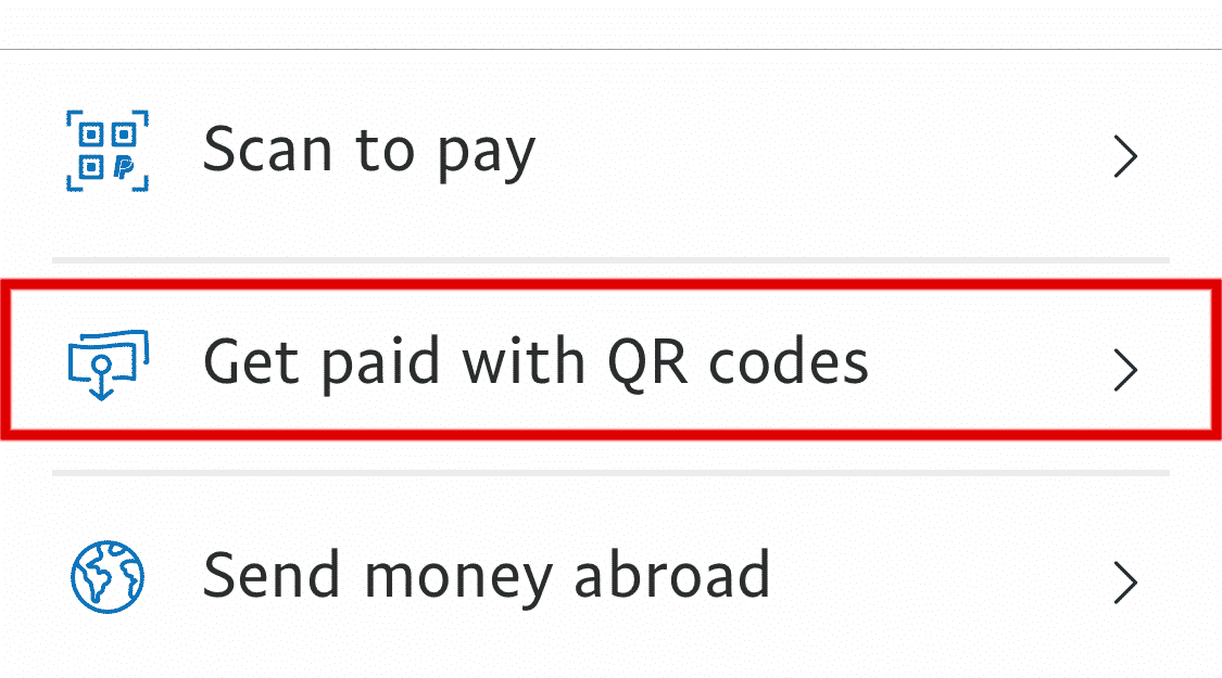 How to create PayPal QR Code Step 2